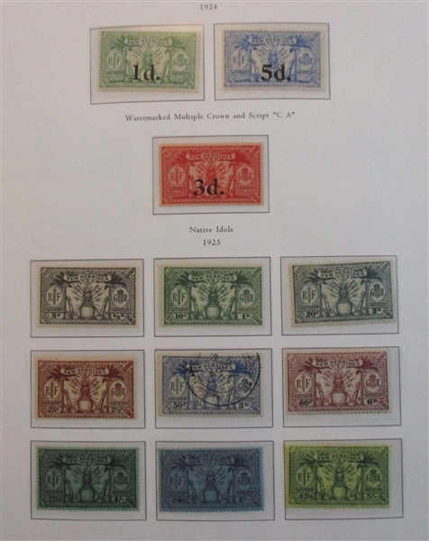 New Hebrides (British) Collection on Palo Hingeless Pages (SCV $875)