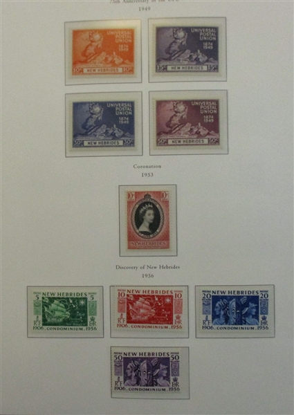 New Hebrides (British) Collection on Palo Hingeless Pages (SCV $875)