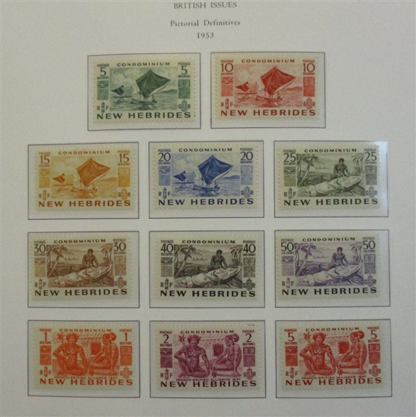 New Hebrides (British) Collection on Palo Hingeless Pages (SCV $875)