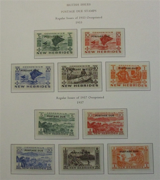 New Hebrides (British) Collection on Palo Hingeless Pages (SCV $875)