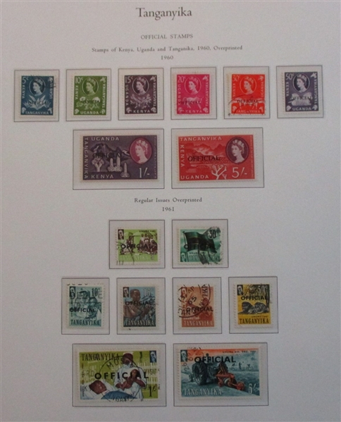 Tanganyika Collection on Palo Hingeless Pages (SCV $921)