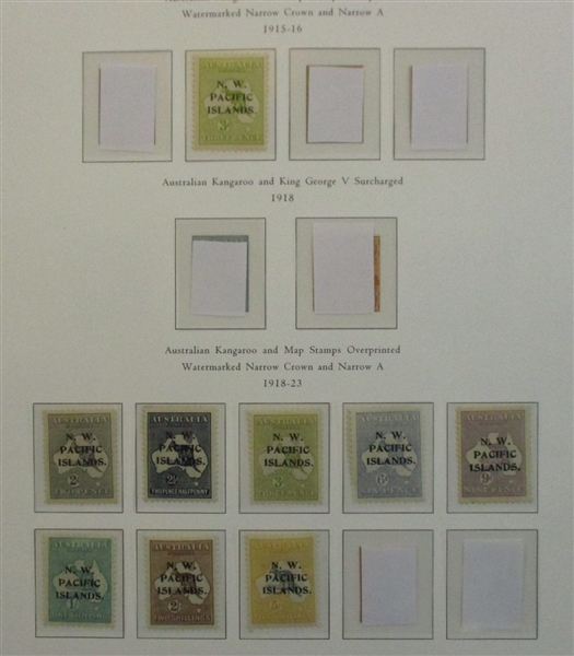 Northwest Pacific Islands Collection on Palo Hingeless Pages (Est $250-300)