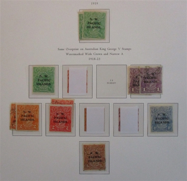 Northwest Pacific Islands Collection on Palo Hingeless Pages (Est $250-300)