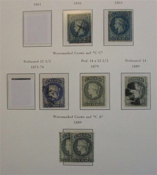 St Helena Collection on Palo Hingeless Pages (Est $750-1000)