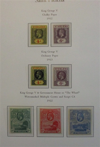 St Helena Collection on Palo Hingeless Pages (Est $750-1000)