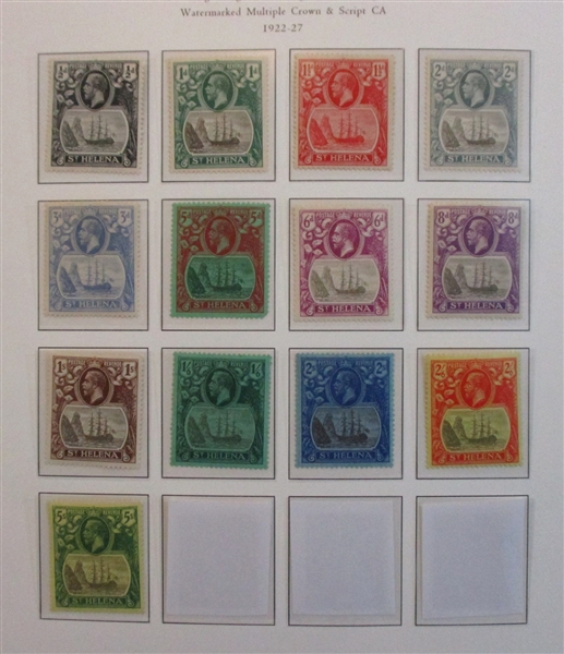 St Helena Collection on Palo Hingeless Pages (Est $750-1000)