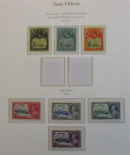 St Helena Collection on Palo Hingeless Pages (Est $750-1000)