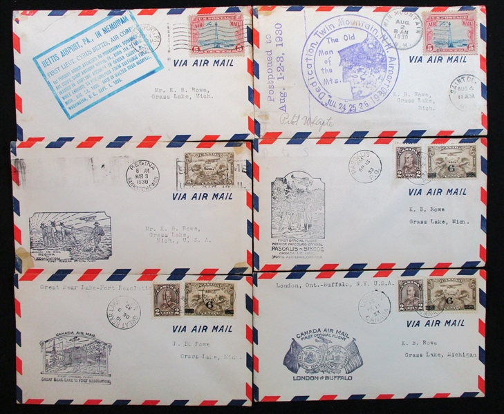 US/Canada Airmail Cover Lot (Est $150-250)