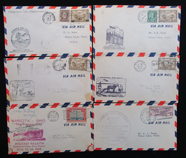 US/Canada Airmail Cover Lot (Est $150-250)