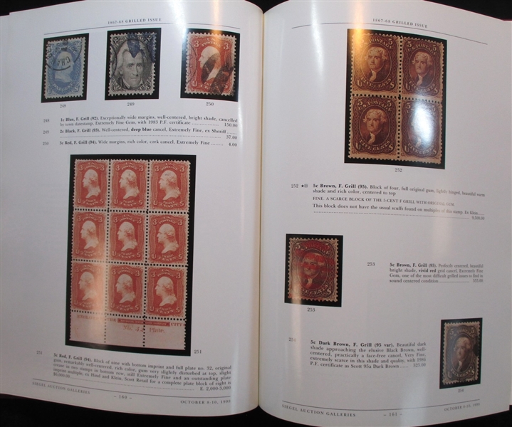 Robert Zoellner Collection - Auction Catalog by Siegel Auctions 1998 (Est $20-40)
