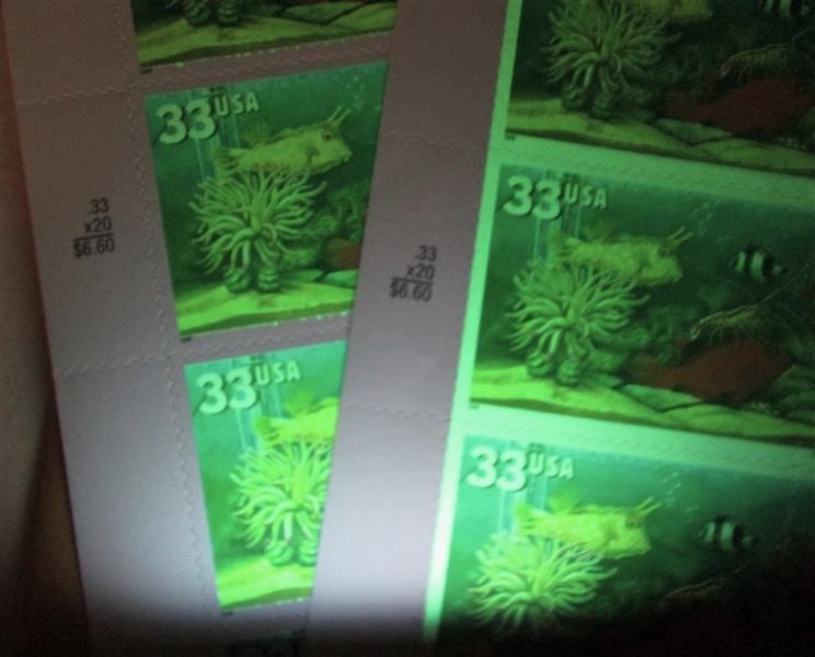 USA Scott 3320c Full Sheet with Overall Tagging - Aquarium Fish (SCV $275)