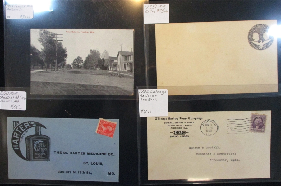 Group of USA Postal History - About 20 Covers (Est $200-250)
