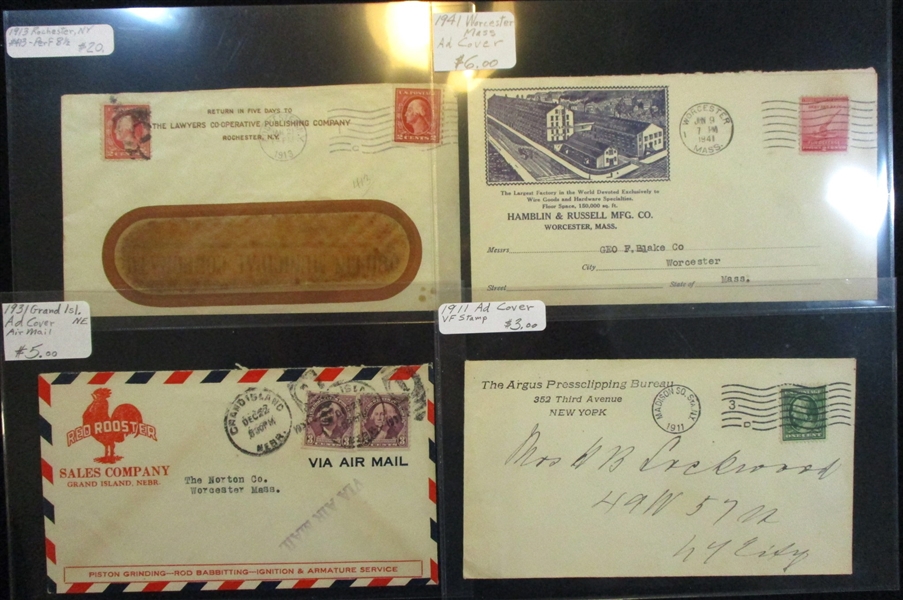 Group of USA Postal History - About 20 Covers (Est $200-250)