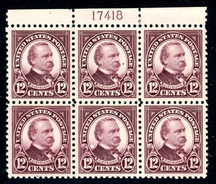 USA Scott 564 MNH Plate Block/6, 12¢ Cleveland VF (SCV $160)