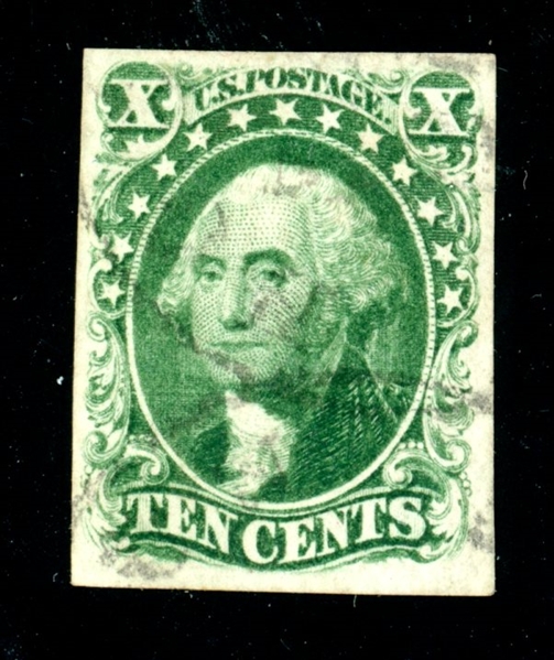 USA Scott 15 Used, 10¢ Type III Washington, F-VF (SCV $145)