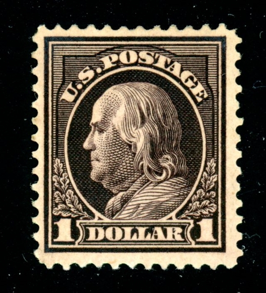 USA Scott 423 MH F-VF, 1912 $1 Franklin (SCV $475)