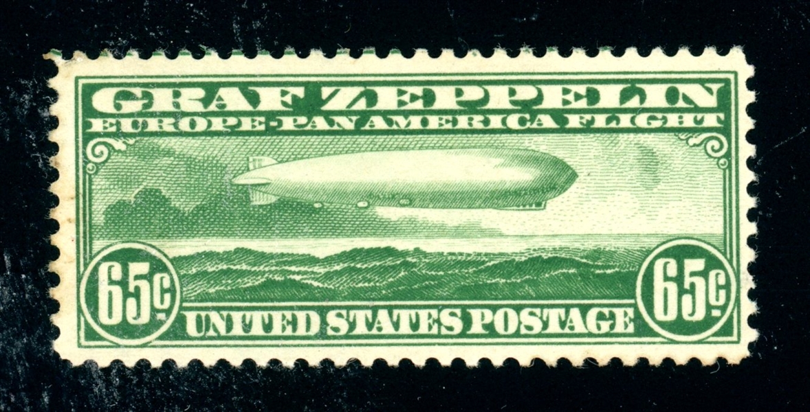 USA Scott C13 MVLH F-VF, 1930 65¢ Zeppelin (SCV $180)