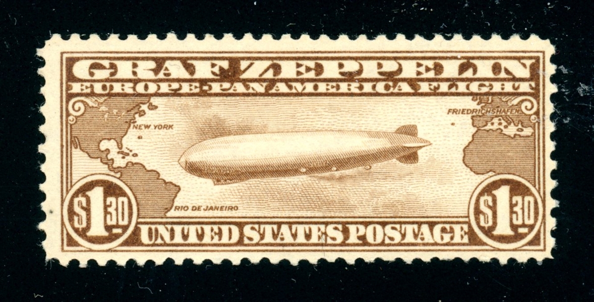 USA Scott C14 MNH F-VF, 1930 $1.30 Zeppelin (SCV $575)