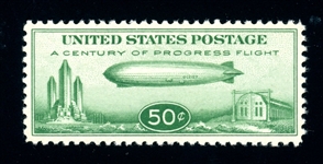 USA Scott C18 MNH F-VF, 1933 50c Baby Zeppelin (SCV $75) 