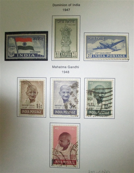 India Stamp and Cover Collection in 7 Binders (Est $450-550)