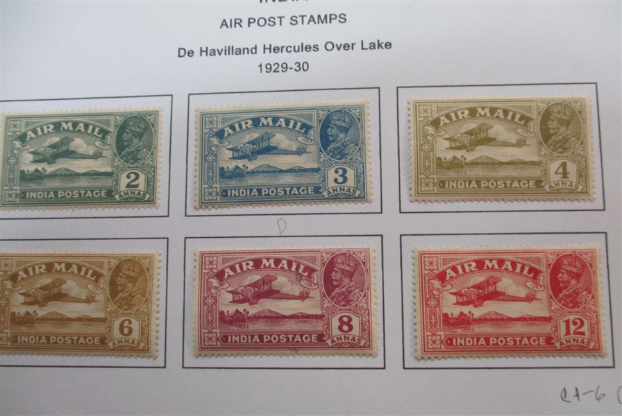 India Stamp and Cover Collection in 7 Binders (Est $450-550)