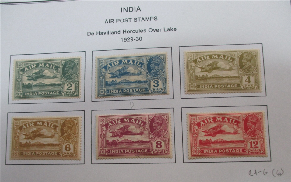 India Stamp and Cover Collection in 7 Binders (Est $450-550)