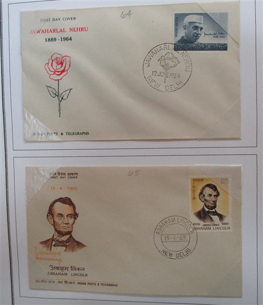 India Stamp and Cover Collection in 7 Binders (Est $450-550)