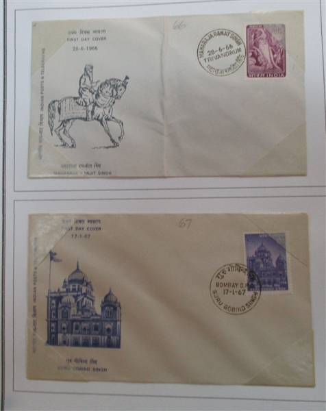 India Stamp and Cover Collection in 7 Binders (Est $450-550)