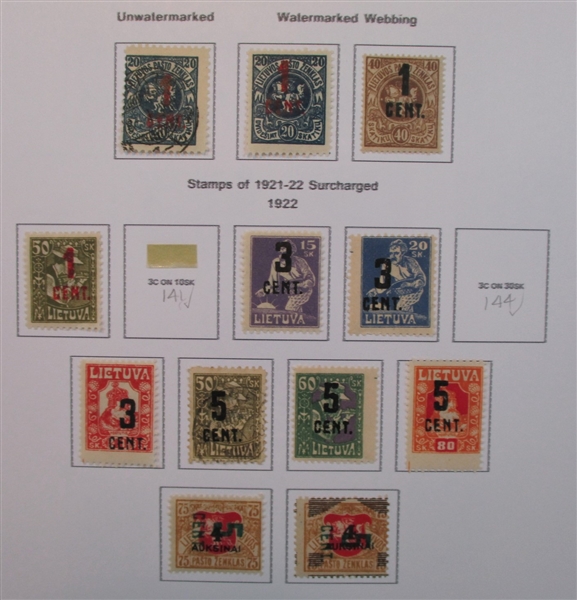 Lithuania Collection in 2 Binders (Est $250-300)
