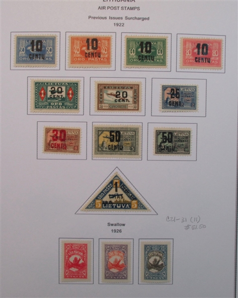 Lithuania Collection in 2 Binders (Est $250-300)