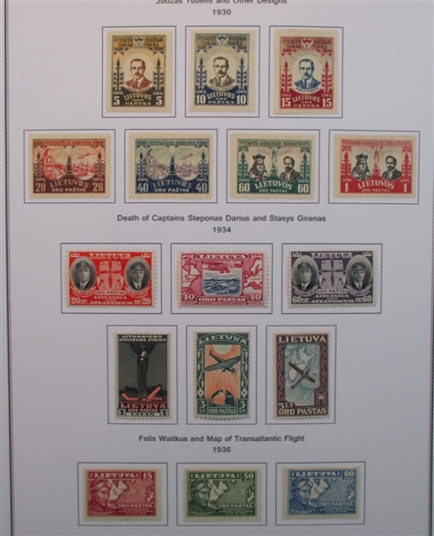 Lithuania Collection in 2 Binders (Est $250-300)