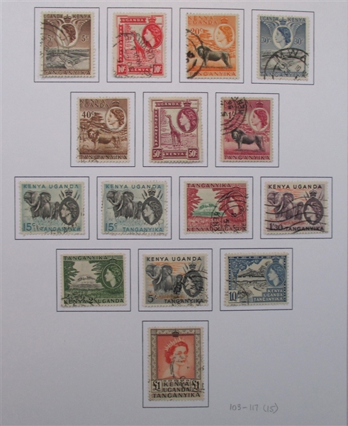 Kenya Uganda Tanganyika Collection in Binder (Est $200-300)