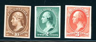USA Scott 209P4, 213P4, 214P4 Plate Proofs (SCV $125)