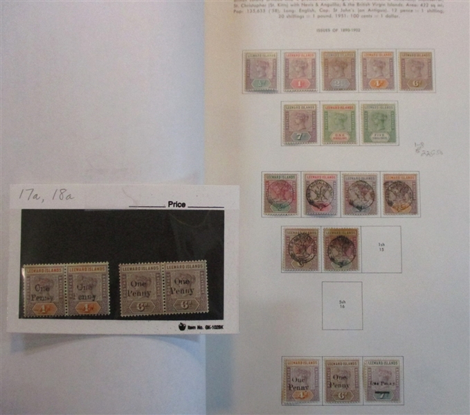 Leeward Islands Collection on Minkus Pages (Est $200-300)