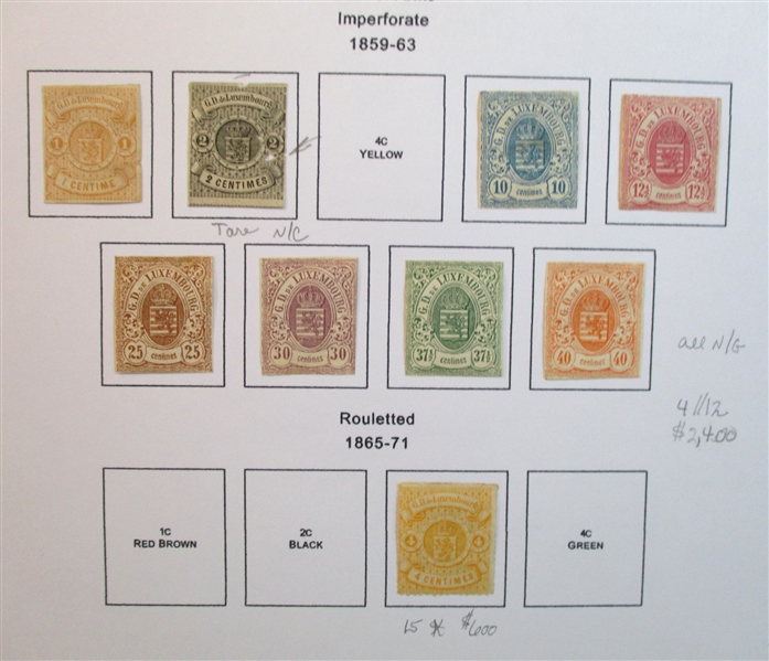 Luxembourg Collection in 3 Binders (Est $450-600)
