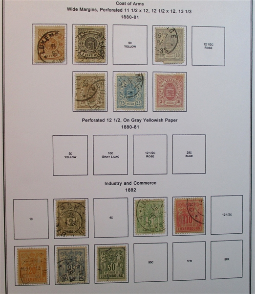 Luxembourg Collection in 3 Binders (Est $450-600)