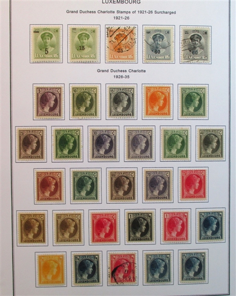 Luxembourg Collection in 3 Binders (Est $450-600)