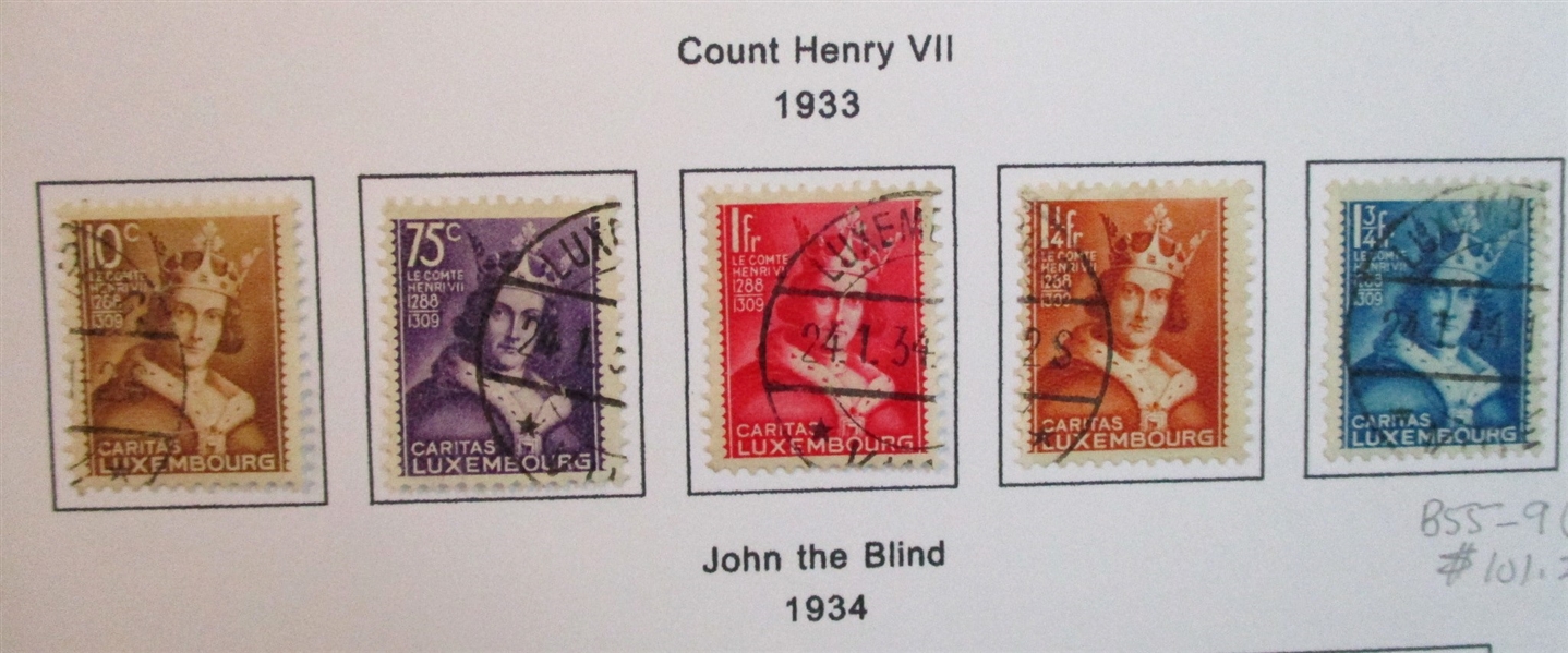 Luxembourg Collection in 3 Binders (Est $450-600)