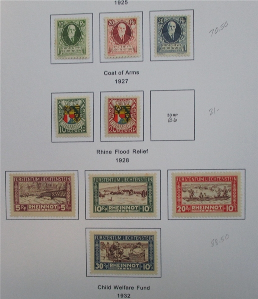Liechtenstein Collection in 7 Binders (Est $500-600)