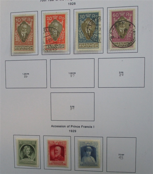 Liechtenstein Collection in 7 Binders (Est $500-600)