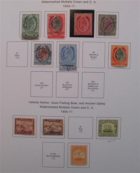 Malta Collection in 2 Binders (Est $200-300)