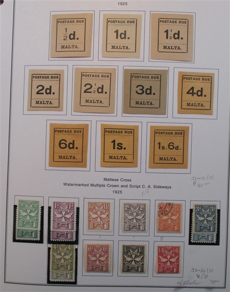 Malta Collection in 2 Binders (Est $200-300)