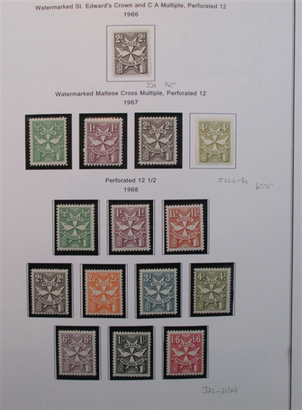 Malta Collection in 2 Binders (Est $200-300)