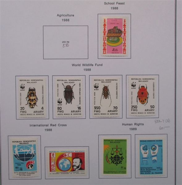 Madagascar/Malagasy Collection in 2 Binders (Est $150-200)
