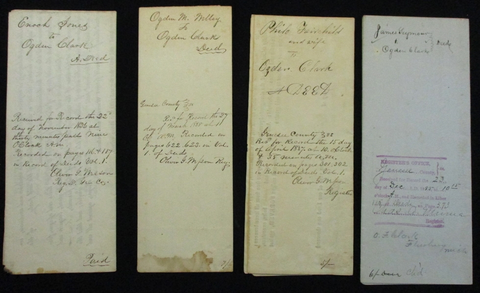 Group of 11 Deeds, 1836-1861 (Est $75-100)