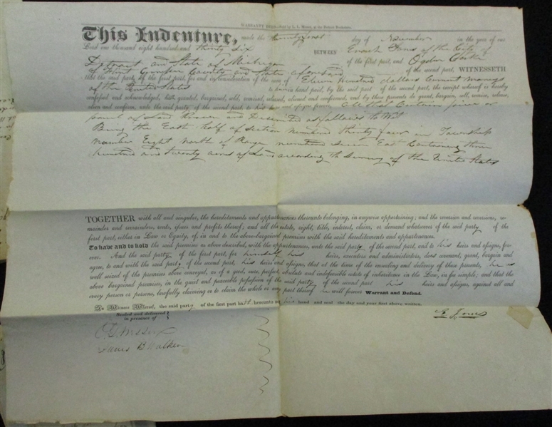 Group of 11 Deeds, 1836-1861 (Est $75-100)