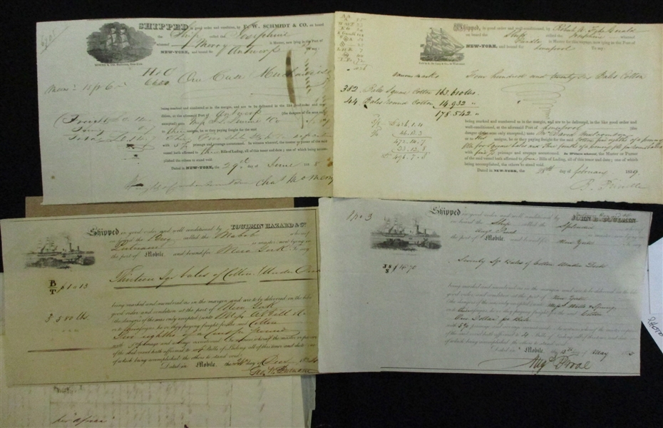 Documents/Covers, Abraham Bell & Co, NYC (Est $100-150)
