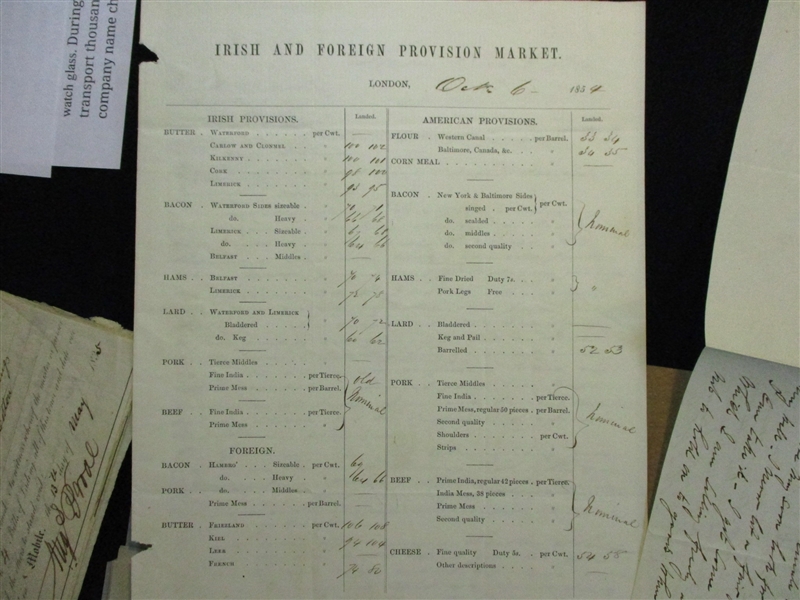 Documents/Covers, Abraham Bell & Co, NYC (Est $100-150)