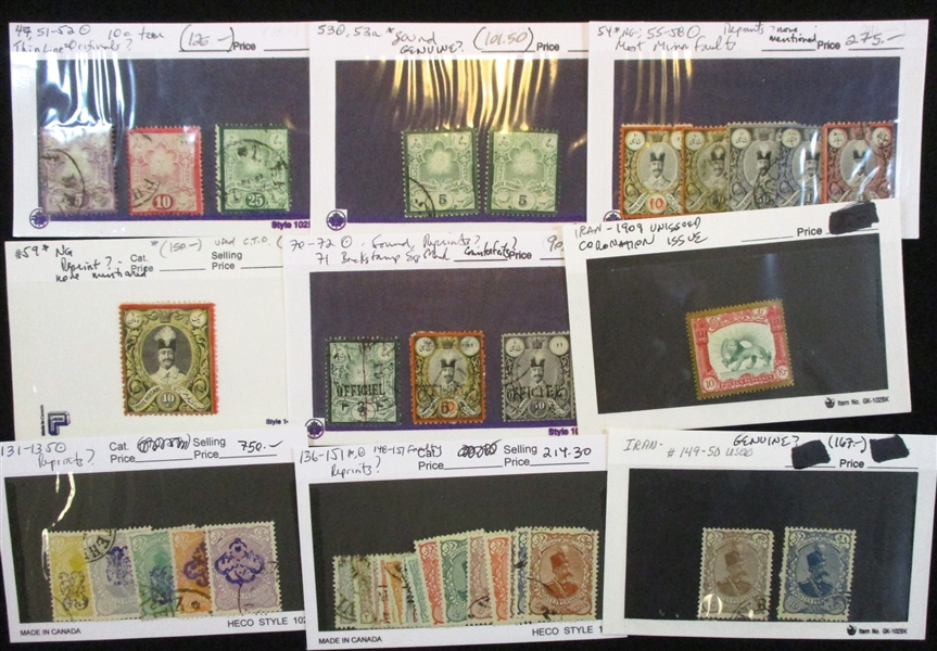 Iran Accumulation of Early Issues on Cards (Est $75-100)