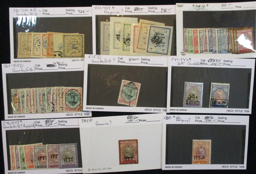 Iran Accumulation of Early Issues on Cards (Est $75-100)